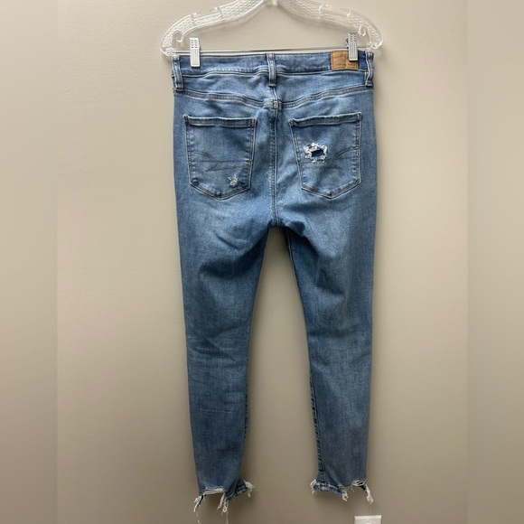 American Eagle High Rise Ripped Jeggings Jeans - Picture 3 of 6